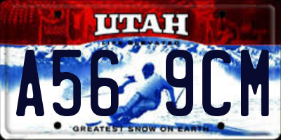 UT license plate A569CM