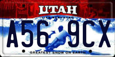 UT license plate A569CX