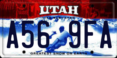UT license plate A569FA