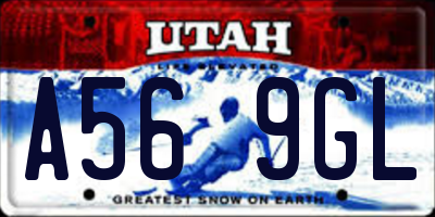 UT license plate A569GL