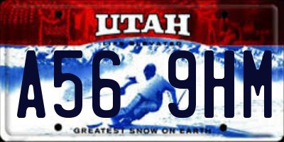 UT license plate A569HM