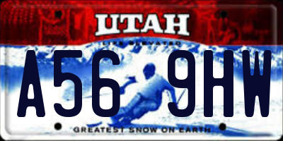 UT license plate A569HW