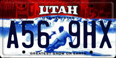 UT license plate A569HX