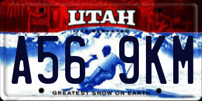 UT license plate A569KM
