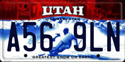 UT license plate A569LN