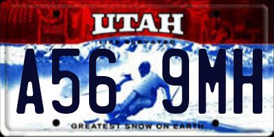 UT license plate A569MH