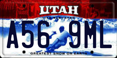 UT license plate A569ML