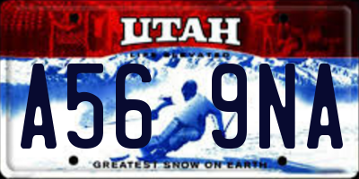 UT license plate A569NA