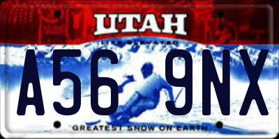UT license plate A569NX