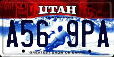 UT license plate A569PA