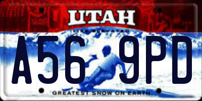 UT license plate A569PD