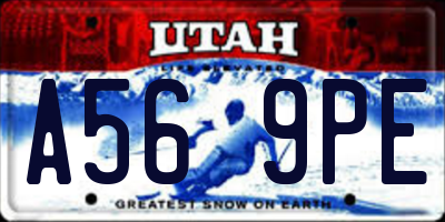 UT license plate A569PE