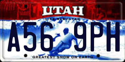 UT license plate A569PH