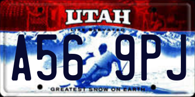 UT license plate A569PJ