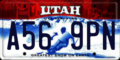 UT license plate A569PN
