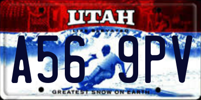 UT license plate A569PV