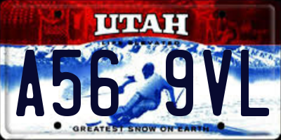UT license plate A569VL