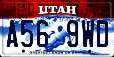 UT license plate A569WD