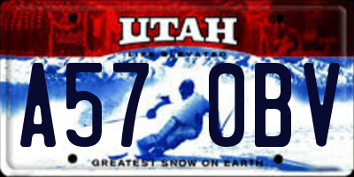 UT license plate A570BV