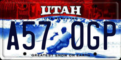 UT license plate A570GP