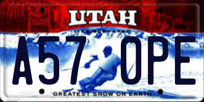 UT license plate A570PE
