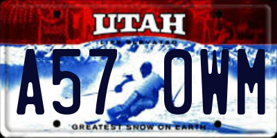 UT license plate A570WM