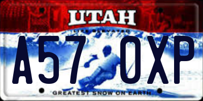 UT license plate A570XP