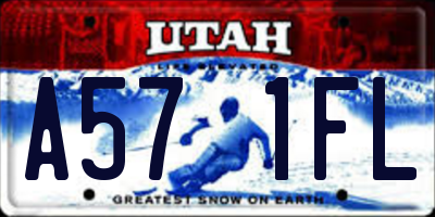 UT license plate A571FL