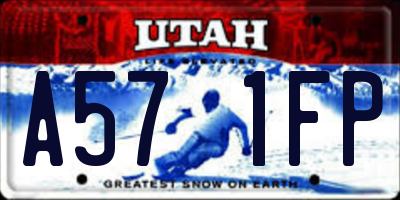 UT license plate A571FP