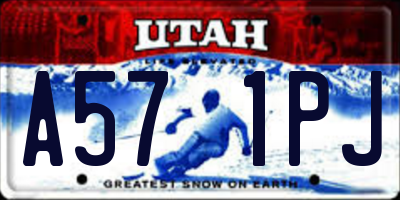 UT license plate A571PJ