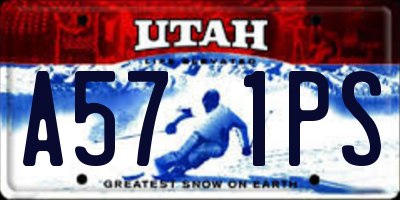 UT license plate A571PS