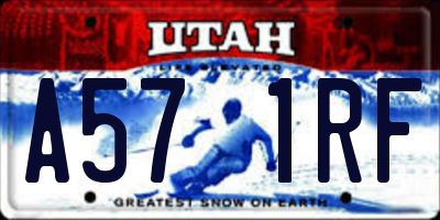 UT license plate A571RF