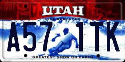 UT license plate A571TK