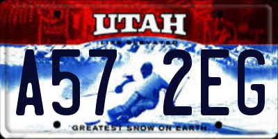 UT license plate A572EG