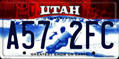 UT license plate A572FC