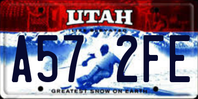 UT license plate A572FE