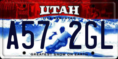 UT license plate A572GL