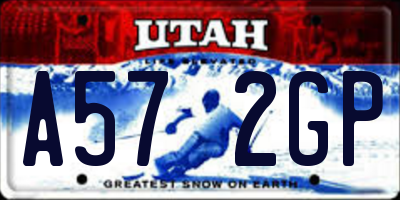 UT license plate A572GP