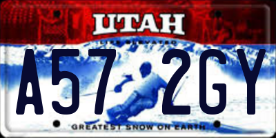 UT license plate A572GY