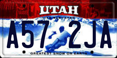 UT license plate A572JA