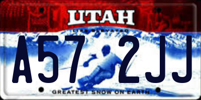 UT license plate A572JJ