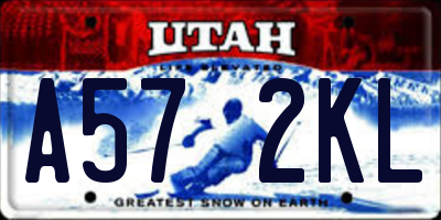 UT license plate A572KL