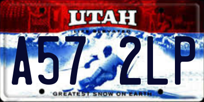 UT license plate A572LP