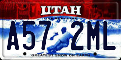 UT license plate A572ML