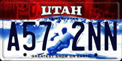 UT license plate A572NN
