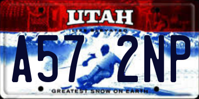 UT license plate A572NP