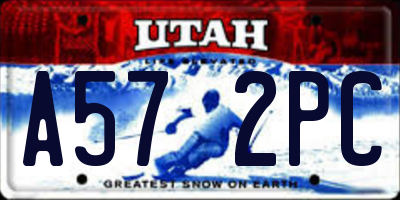 UT license plate A572PC