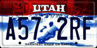 UT license plate A572RF