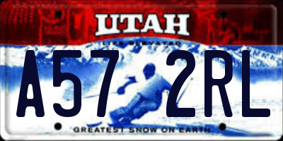 UT license plate A572RL