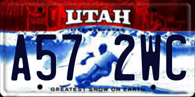 UT license plate A572WC
